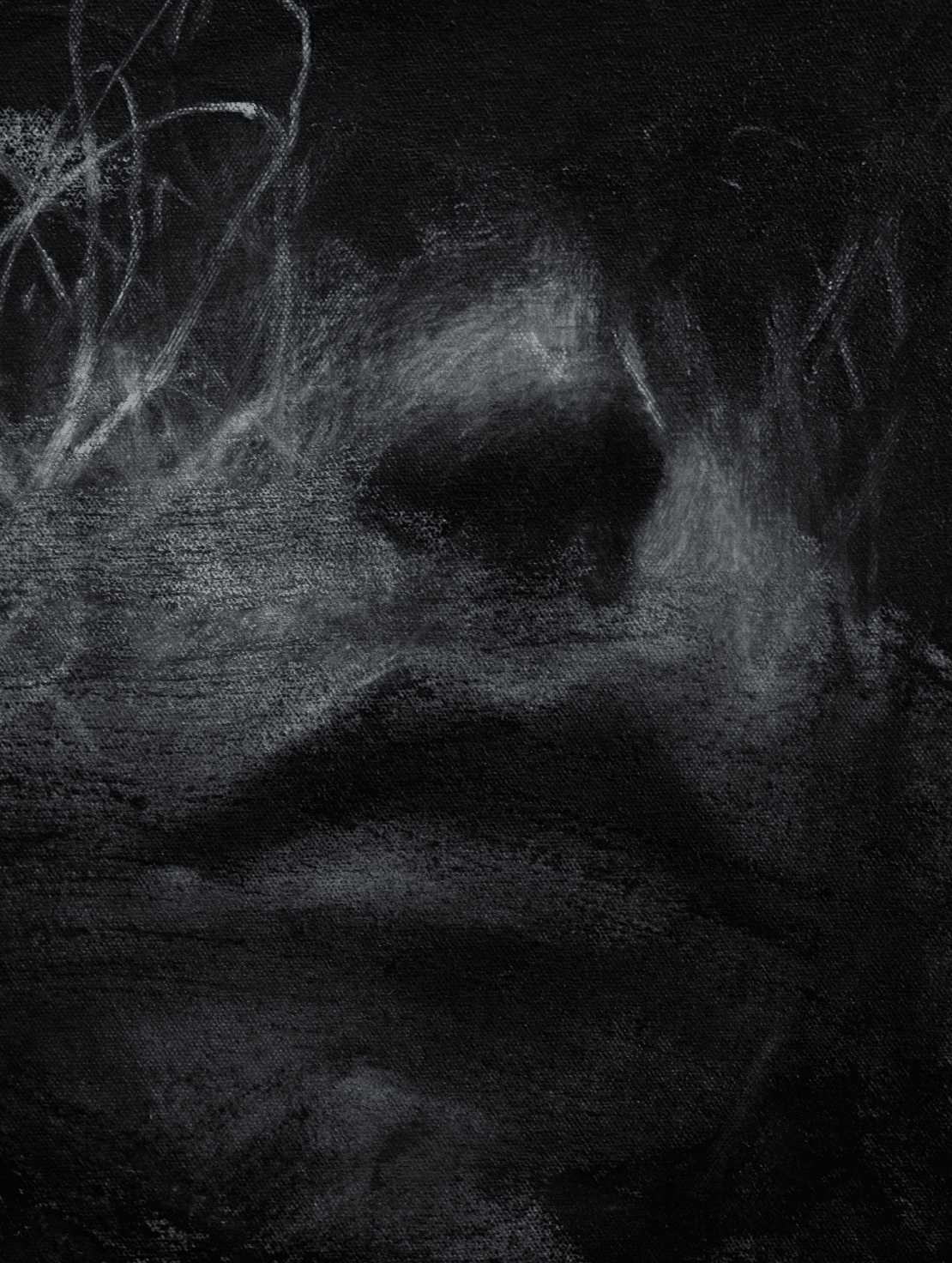 As I Look into the Infinite | Original Charcoal on Canvas - Mad Charcoal