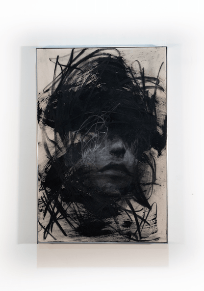 As I Look into the Infinite | Original Charcoal on Canvas - Mad Charcoal