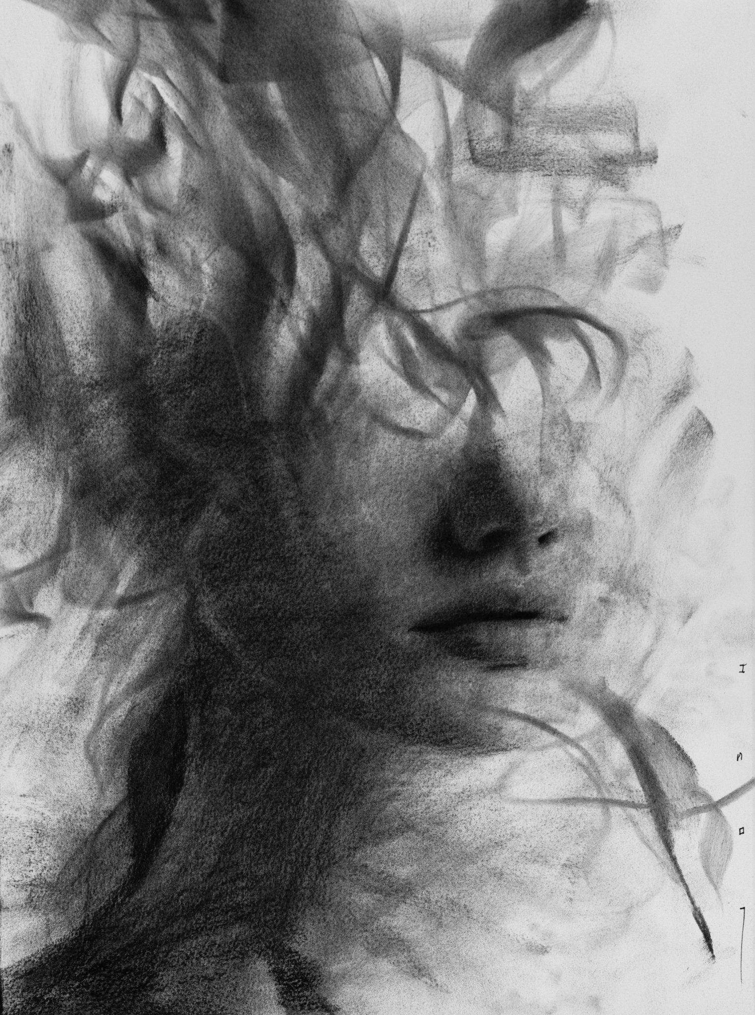 As The Darkness Leaves Me | Original Drawing - Mad Charcoal