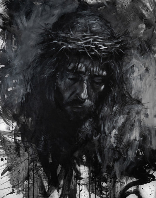As The Earth Became Dark | Original Painting - Mad Charcoal