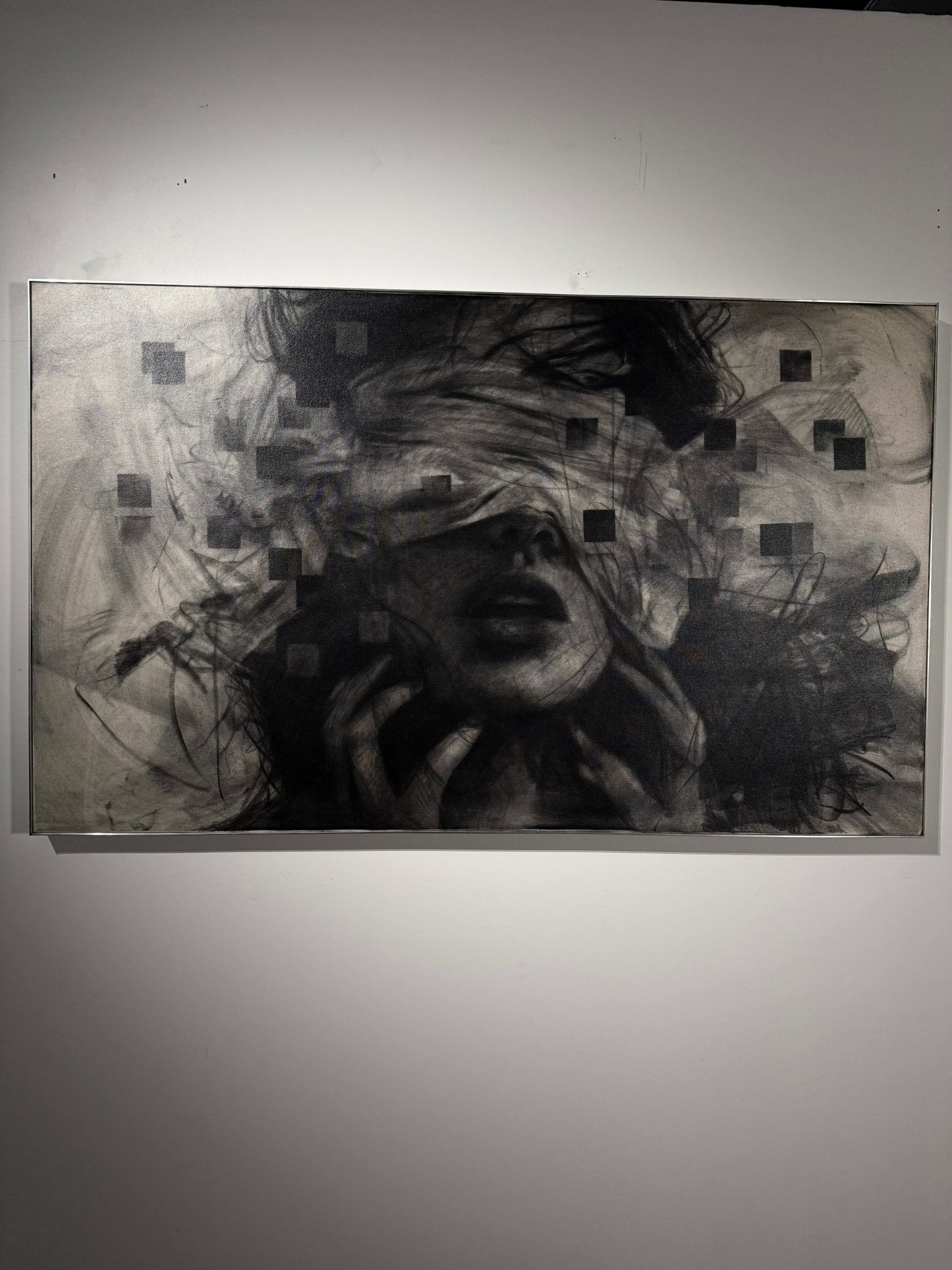 As the Fragments of My Soul Disappear | Original Charcoal on Canvas - Mad Charcoal