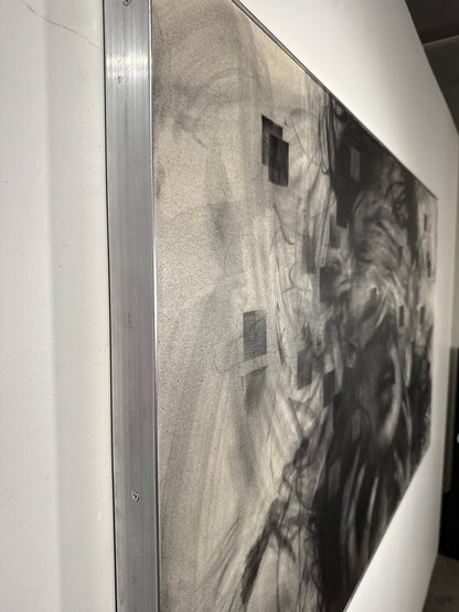 As the Fragments of My Soul Disappear | Original Charcoal on Canvas - Mad Charcoal