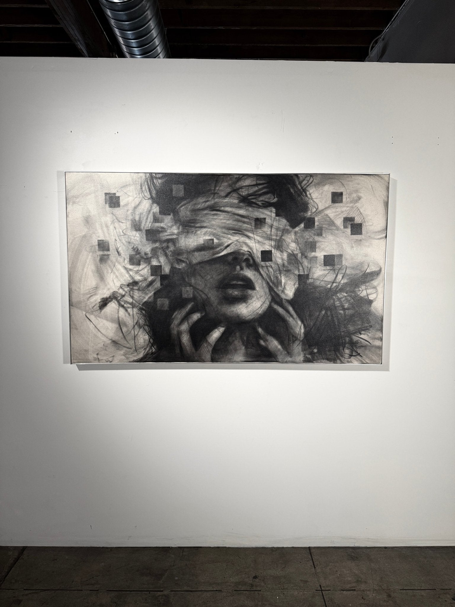 As the Fragments of My Soul Disappear | Original Charcoal on Canvas - Mad Charcoal