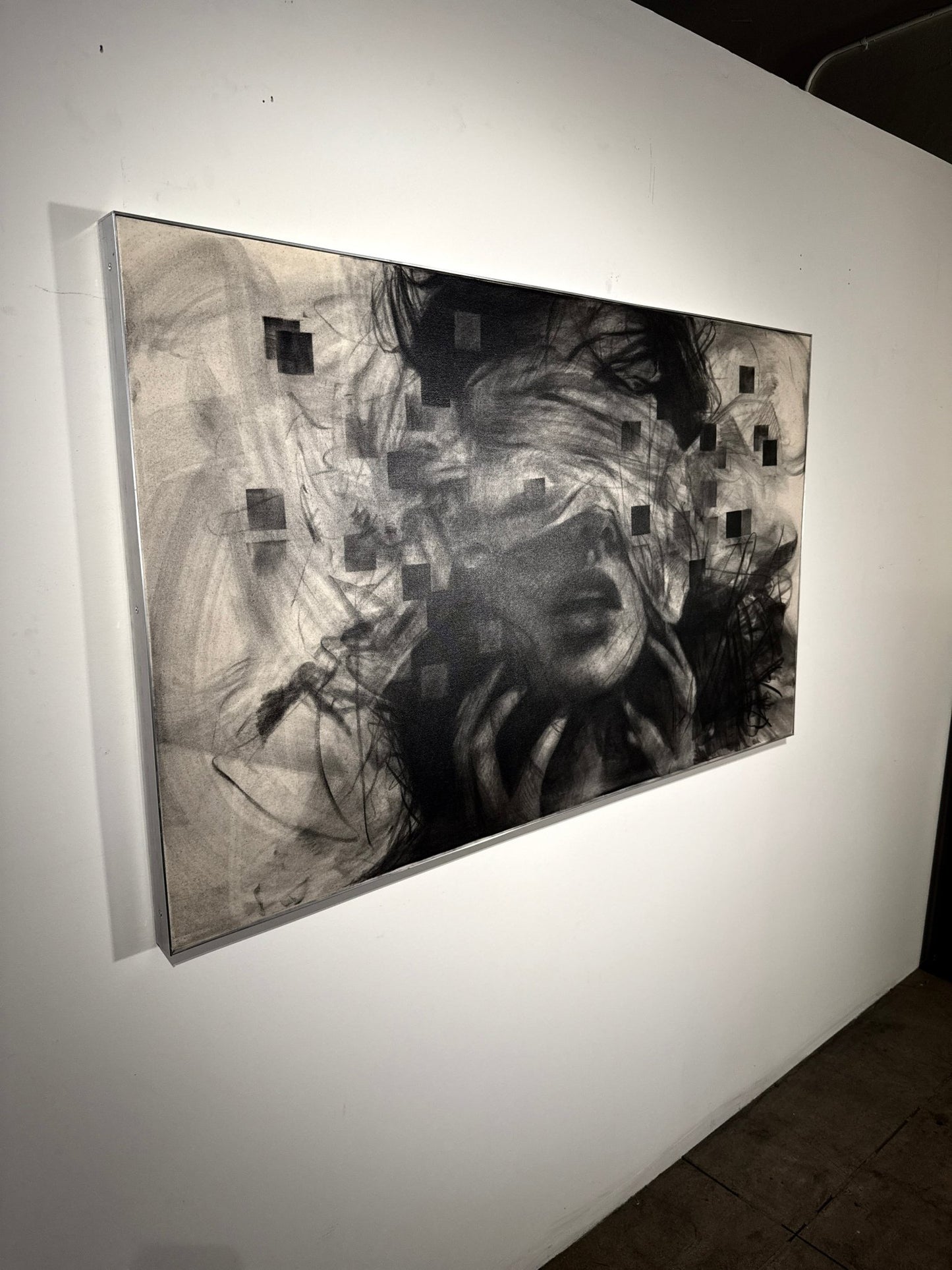 As the Fragments of My Soul Disappear | Original Charcoal on Canvas - Mad Charcoal