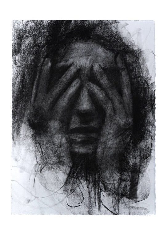 Beyond The Pain | Original Drawing - Mad Charcoal
