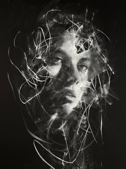 Bloom In The Abyss | Original Drawing - Mad Charcoal
