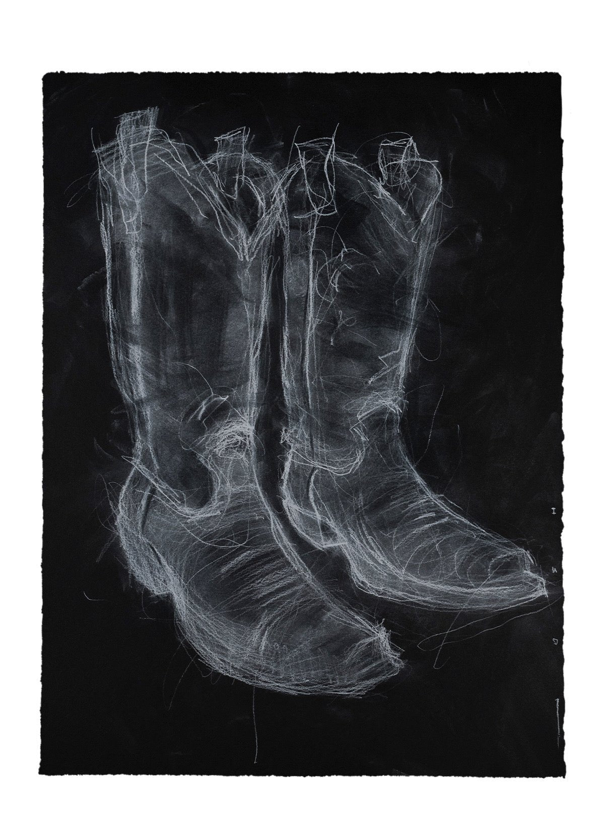 Botas I | Original Drawing - Mad Charcoal