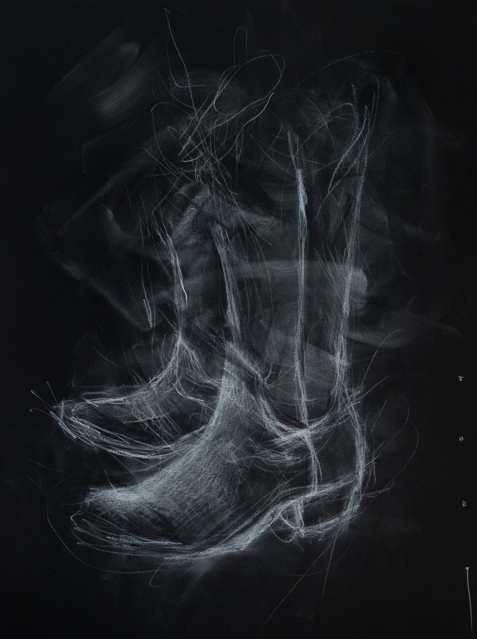 Botas II | Original Drawing - Mad Charcoal