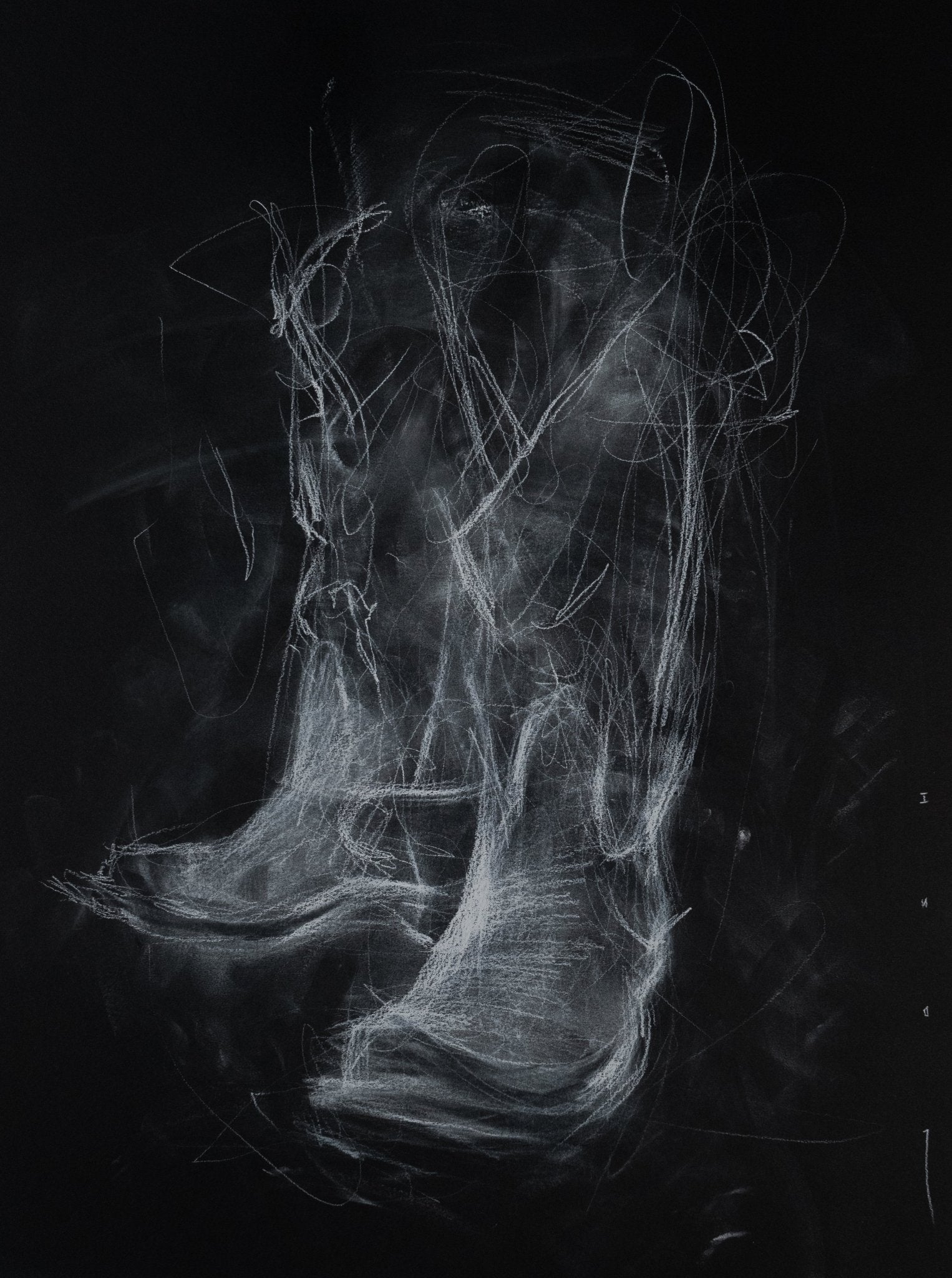 Botas III | Original Drawing - Mad Charcoal