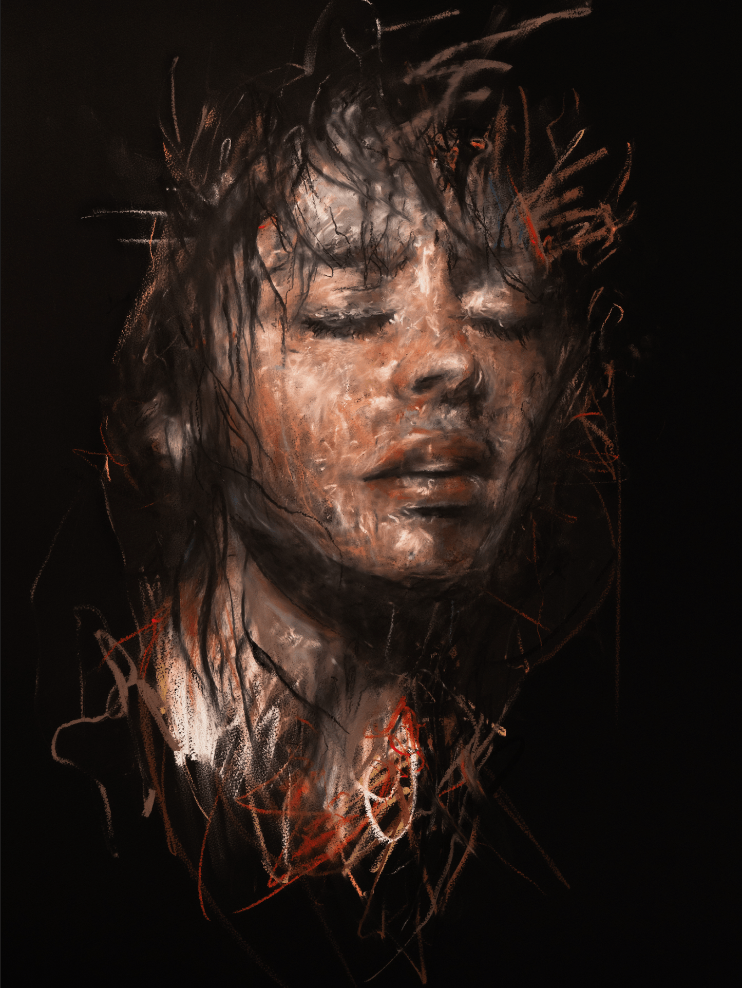 Broken Dimensions | Original Drawing - Mad Charcoal