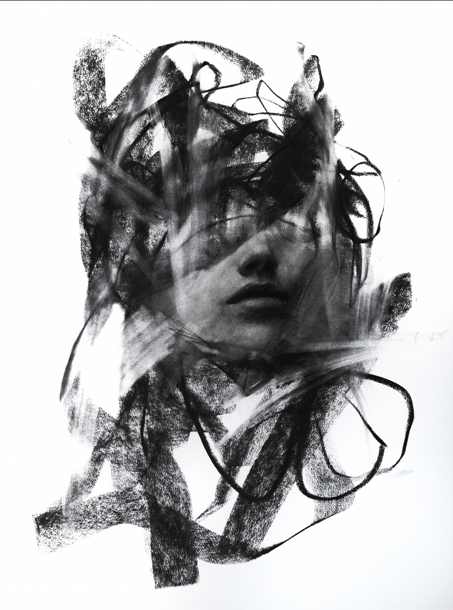 Burning Innocence | Original Drawing - Mad Charcoal