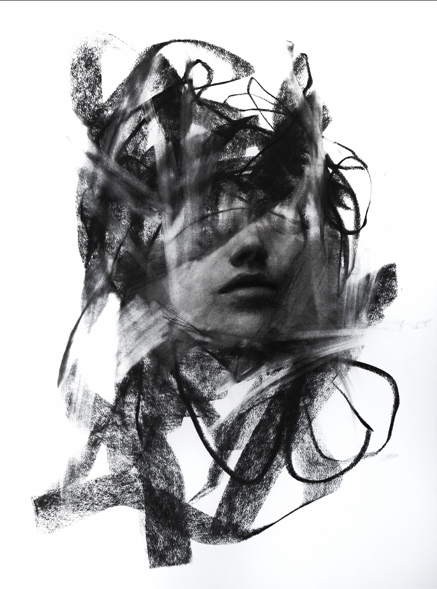 Burning Innocence | Original Drawing - Mad Charcoal