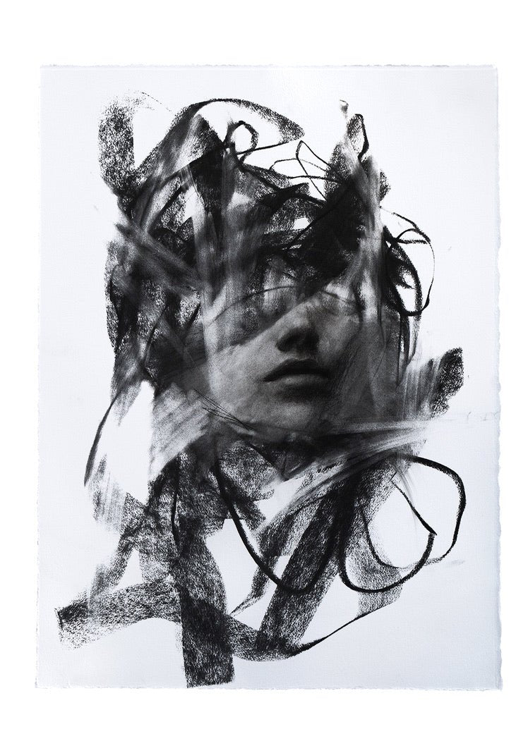 Burning Innocence | Original Drawing - Mad Charcoal