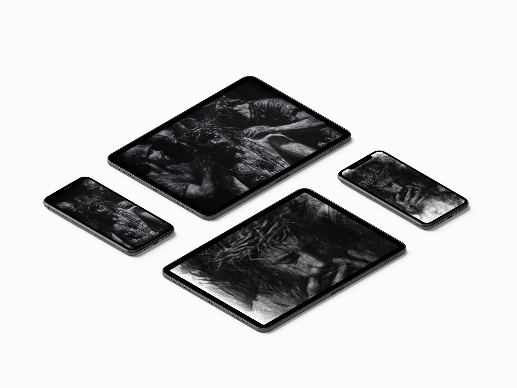 Christ | Digital Wallpaper - Mad Charcoal