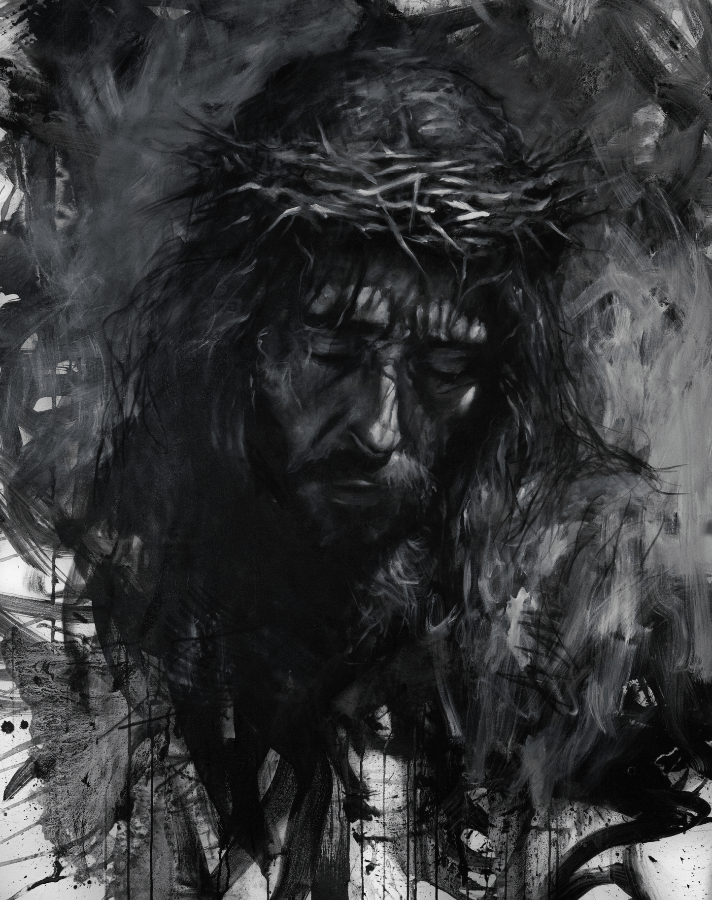 Christ Portrait | Postcard Set - Mad Charcoal