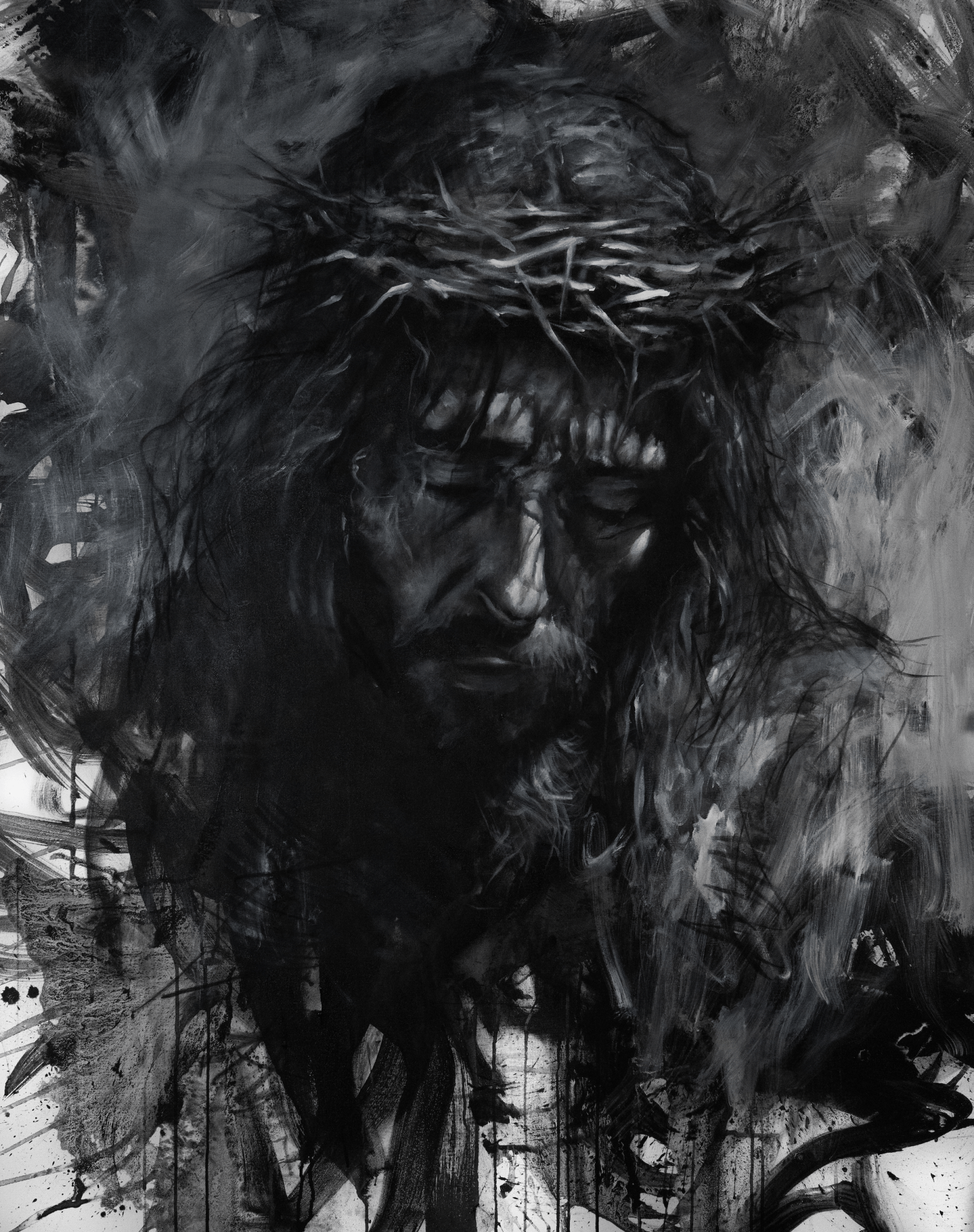 Christ Portrait | Postcard Set - Mad Charcoal