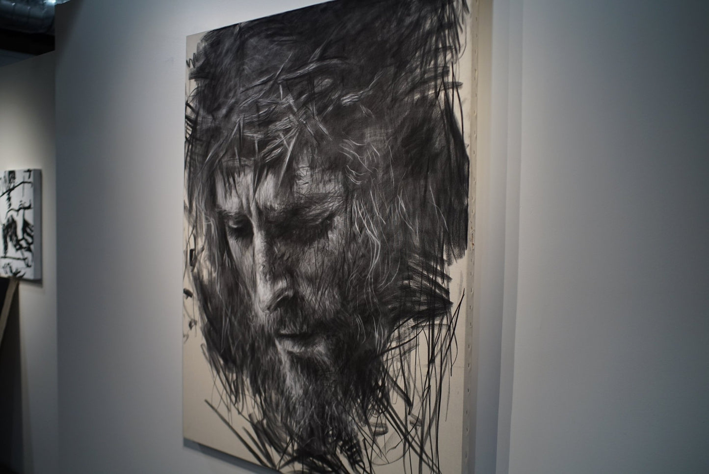 Crowned In Silence | Charcoal on Canvas - Mad Charcoal