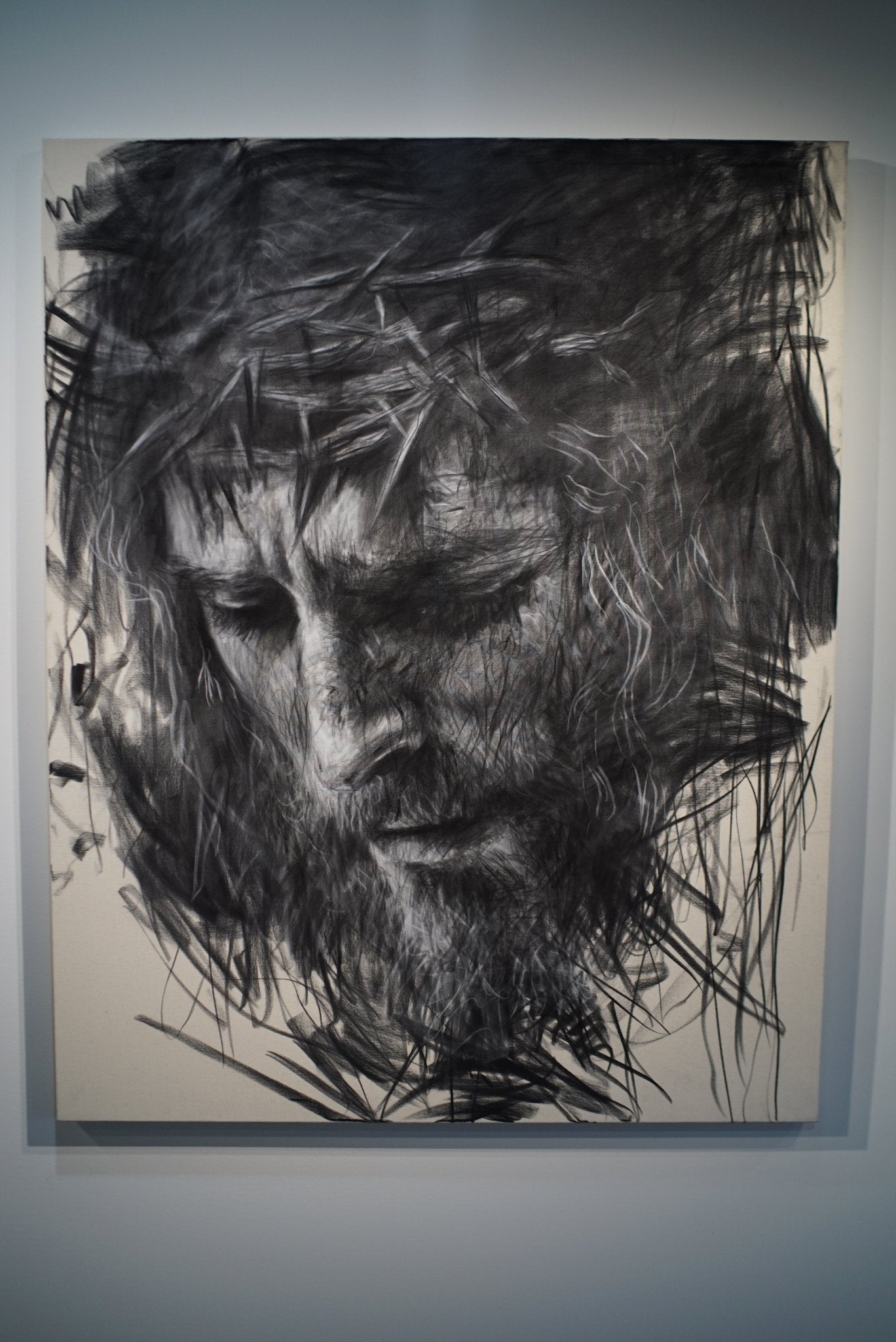 Crowned In Silence | Charcoal on Canvas - Mad Charcoal