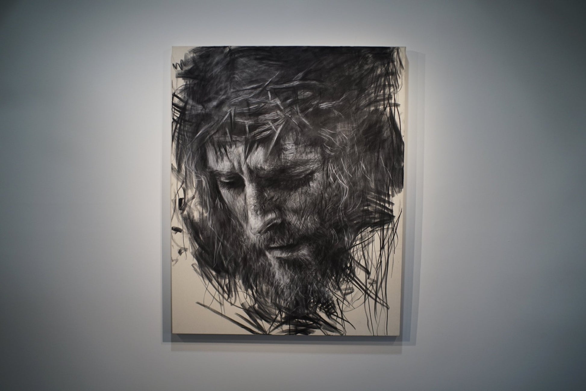 Crowned In Silence | Charcoal on Canvas - Mad Charcoal