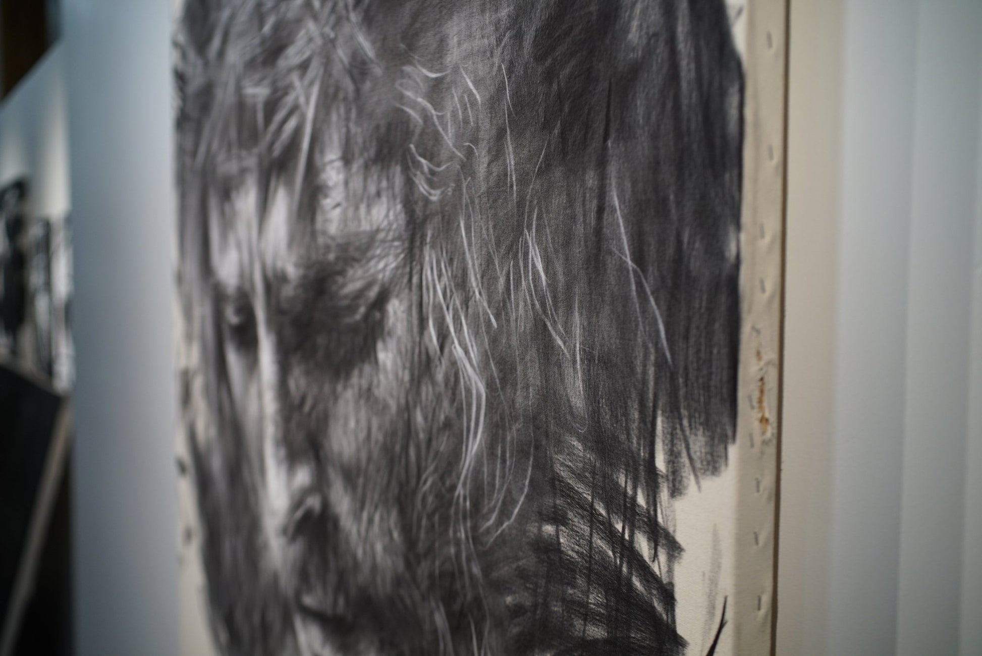 Crowned In Silence | Charcoal on Canvas - Mad Charcoal