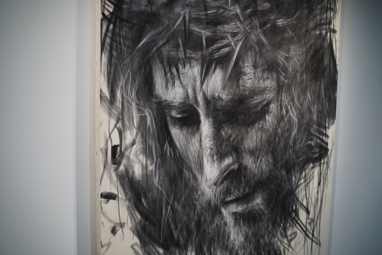 Crowned In Silence | Charcoal on Canvas - Mad Charcoal