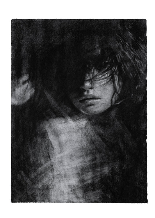 Deep Corridor | Original Drawing - Mad Charcoal