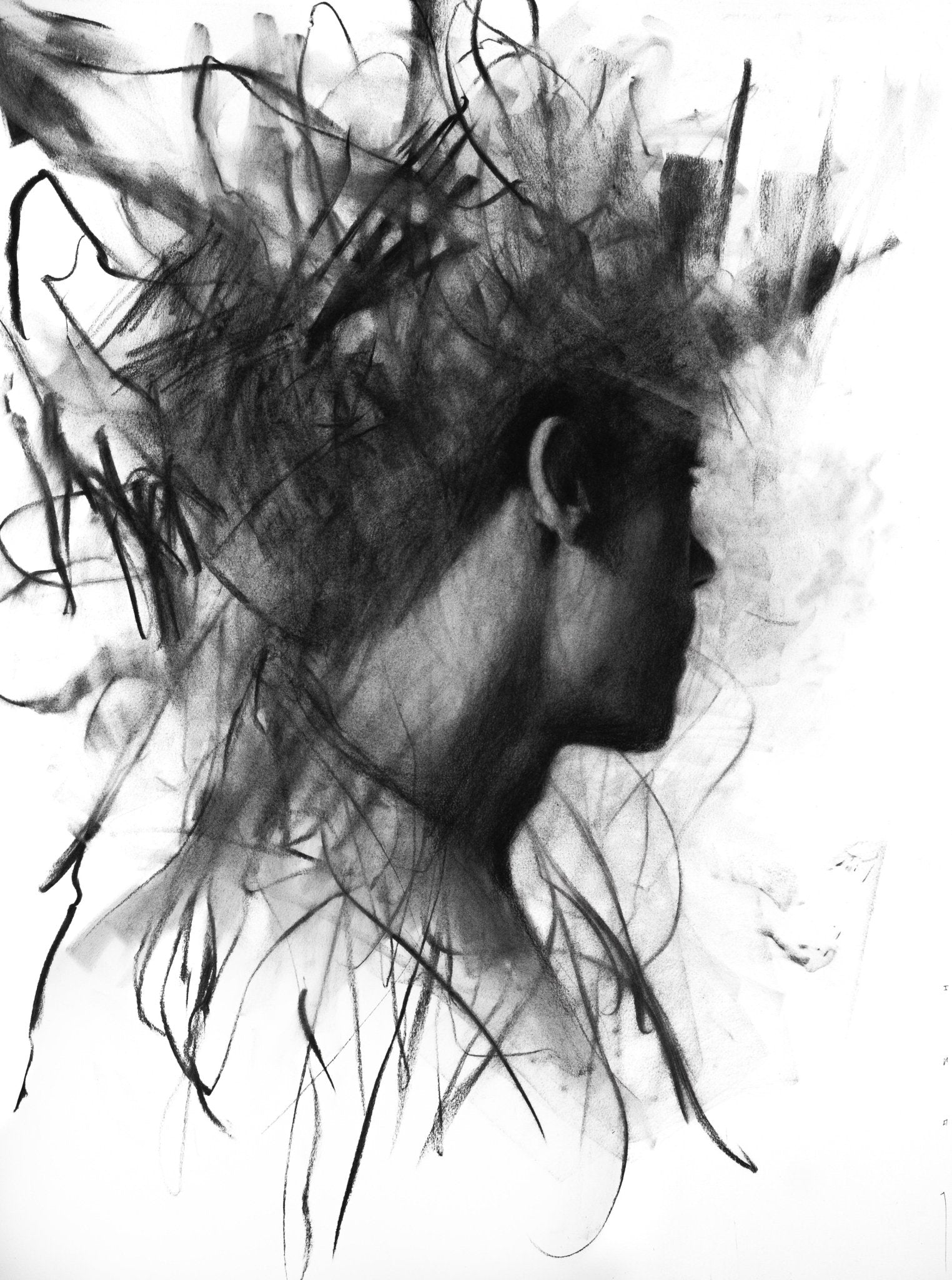Destructive Thoughts | Original Drawing - Mad Charcoal