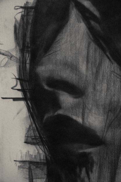 Disillusioned | Original Charcoal on Canvas - Mad Charcoal