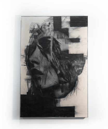 Disillusioned | Original Charcoal on Canvas - Mad Charcoal