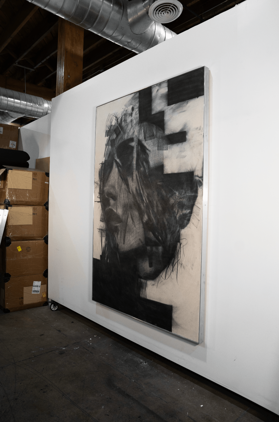 Disillusioned | Original Charcoal on Canvas - Mad Charcoal