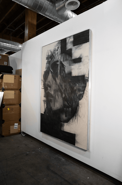 Disillusioned | Original Charcoal on Canvas - Mad Charcoal