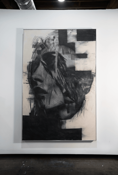 Disillusioned | Original Charcoal on Canvas - Mad Charcoal