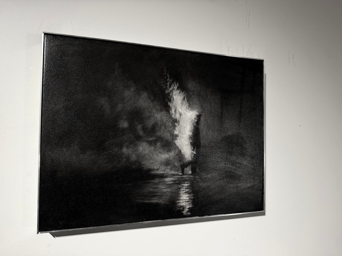 Distance Between Fear and Faith | Original Charcoal on Canvas - Mad Charcoal