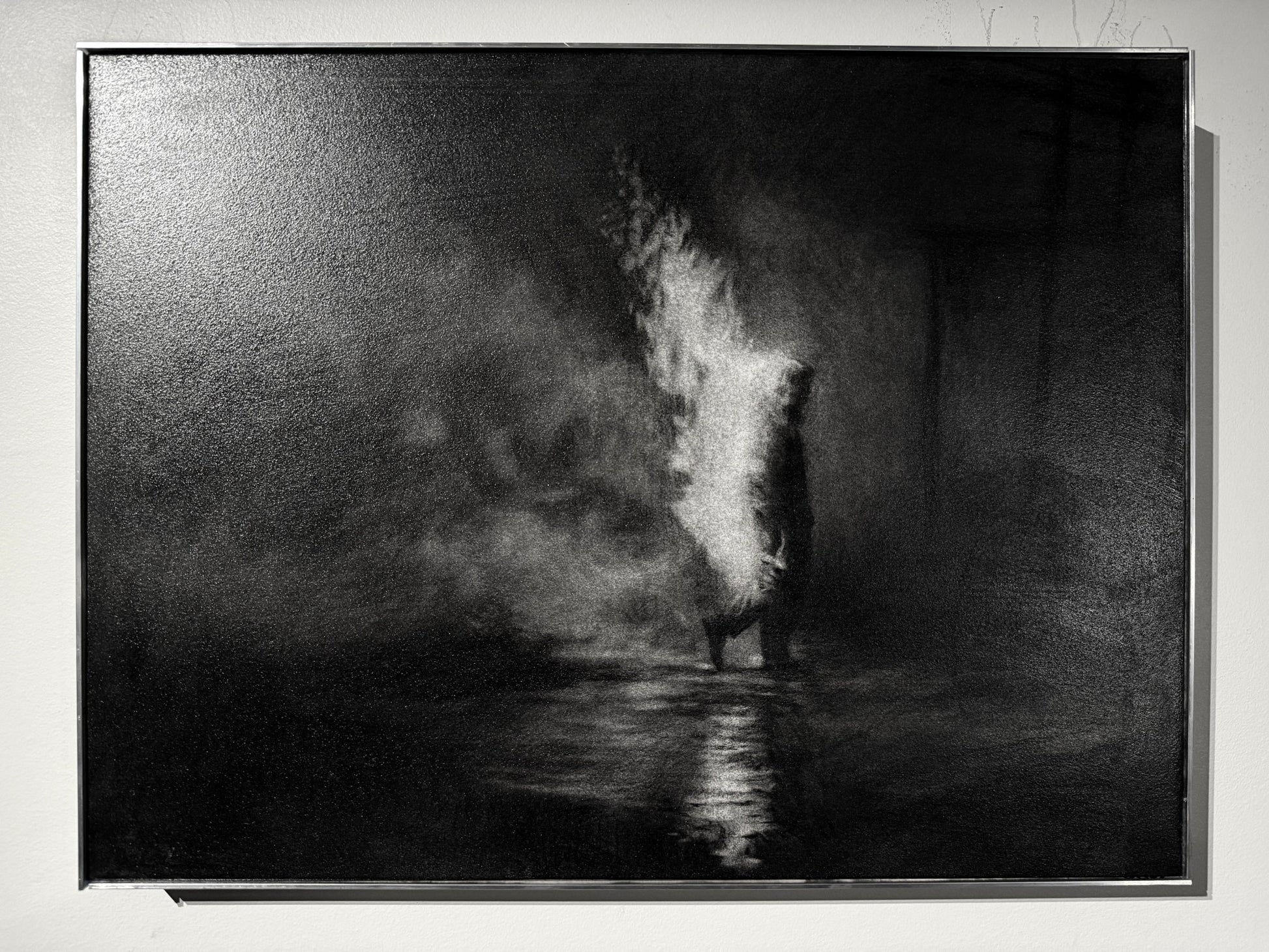 Distance Between Fear and Faith | Original Charcoal on Canvas - Mad Charcoal