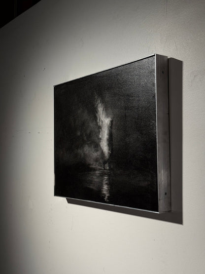 Distance Between Fear and Faith | Original Charcoal on Canvas - Mad Charcoal