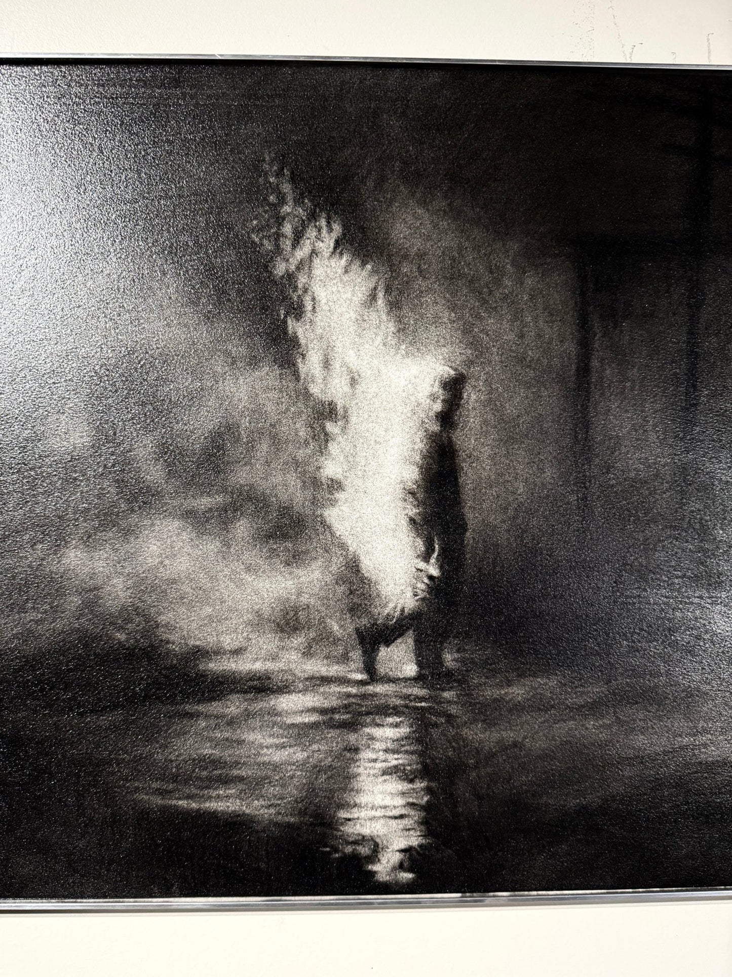 Distance Between Fear and Faith | Original Charcoal on Canvas - Mad Charcoal