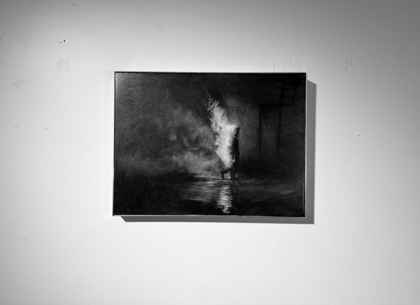 Distance Between Fear and Faith | Original Charcoal on Canvas - Mad Charcoal