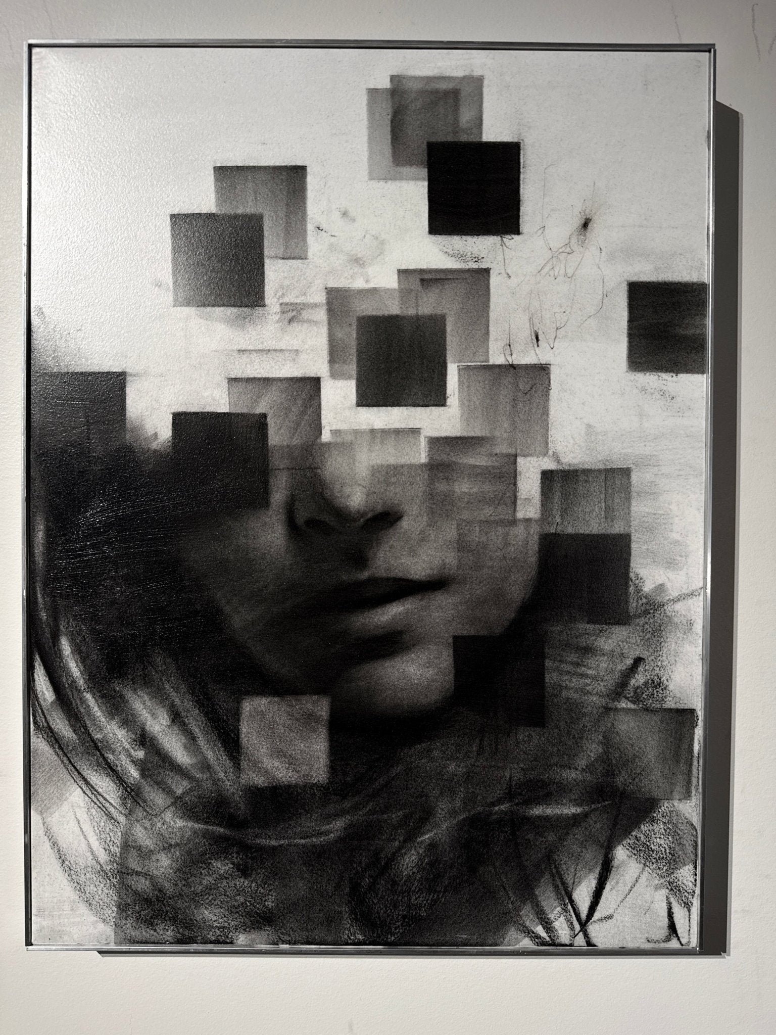 Endless Collapse | Original Charcoal on Canvas - Mad Charcoal