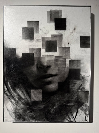 Endless Collapse | Original Charcoal on Canvas - Mad Charcoal