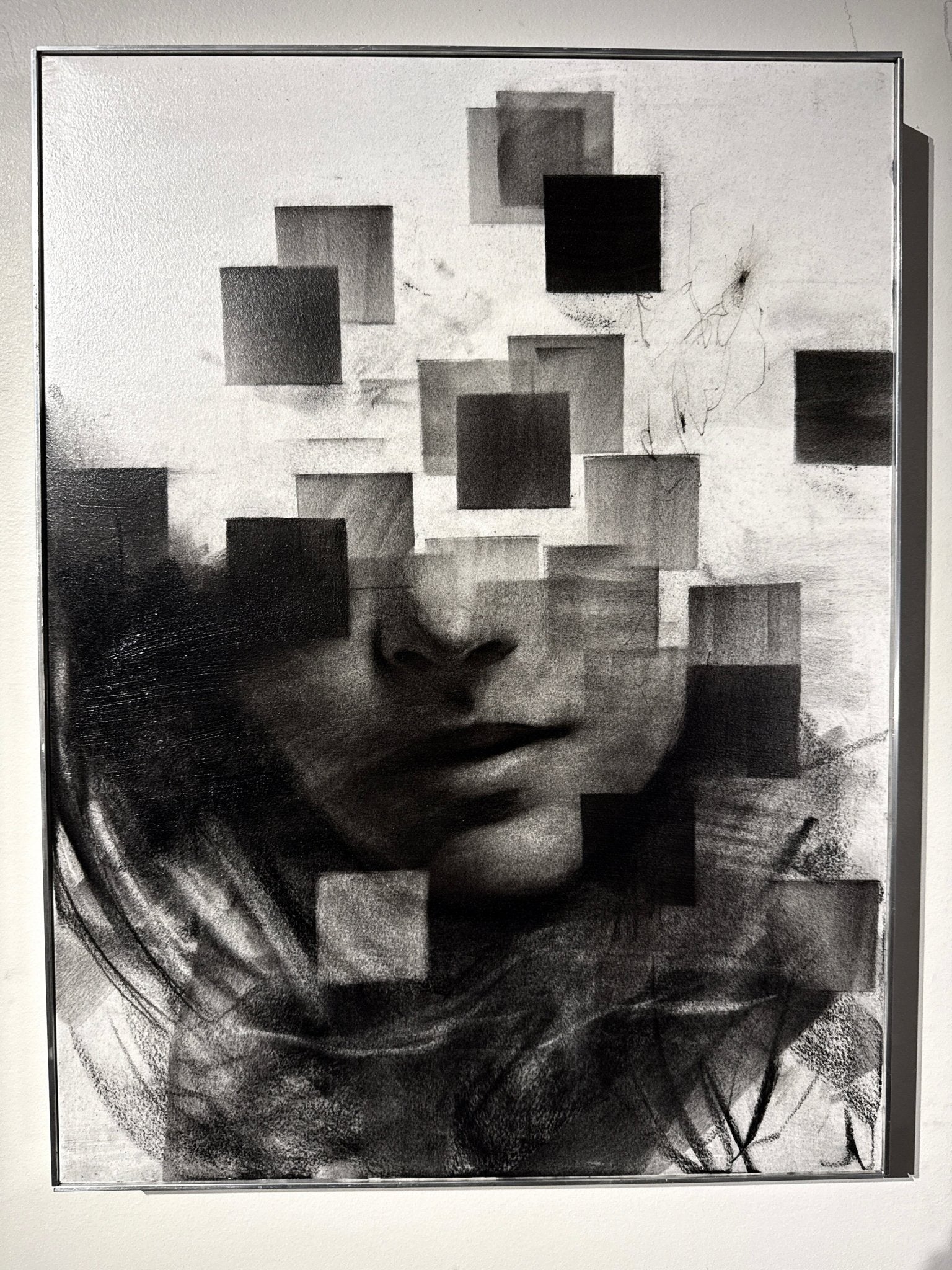 Endless Collapse | Original Charcoal on Canvas - Mad Charcoal
