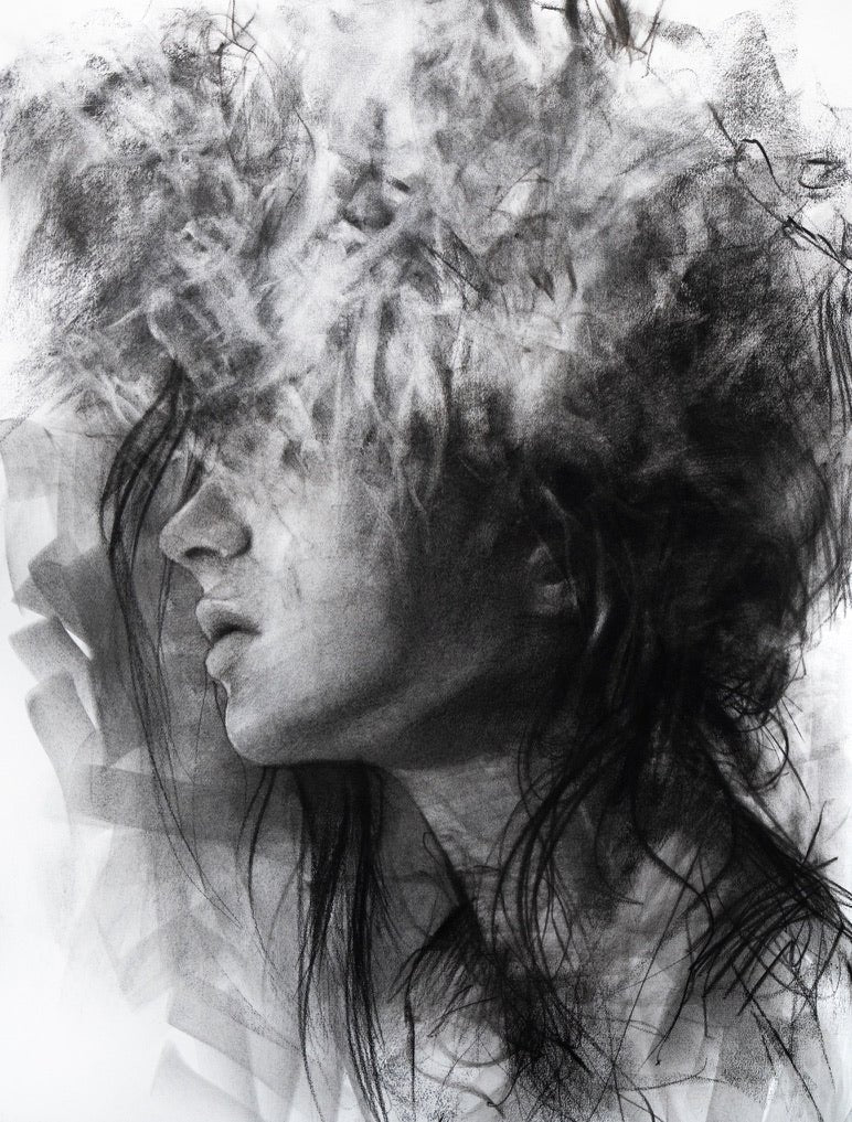 Extinguish My Mind | Original Drawing - Mad Charcoal