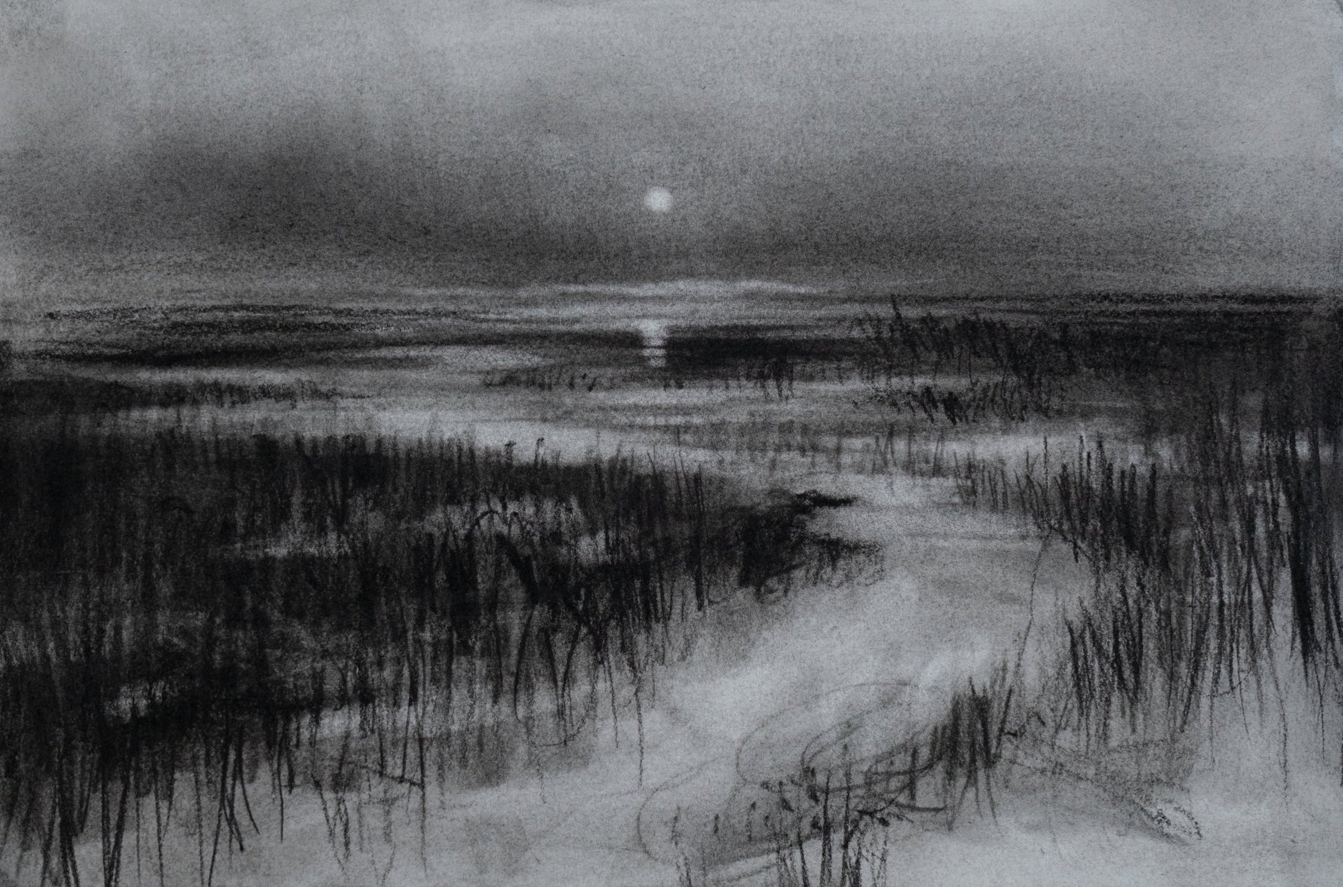 Fractured Silence | Original Drawing - Mad Charcoal