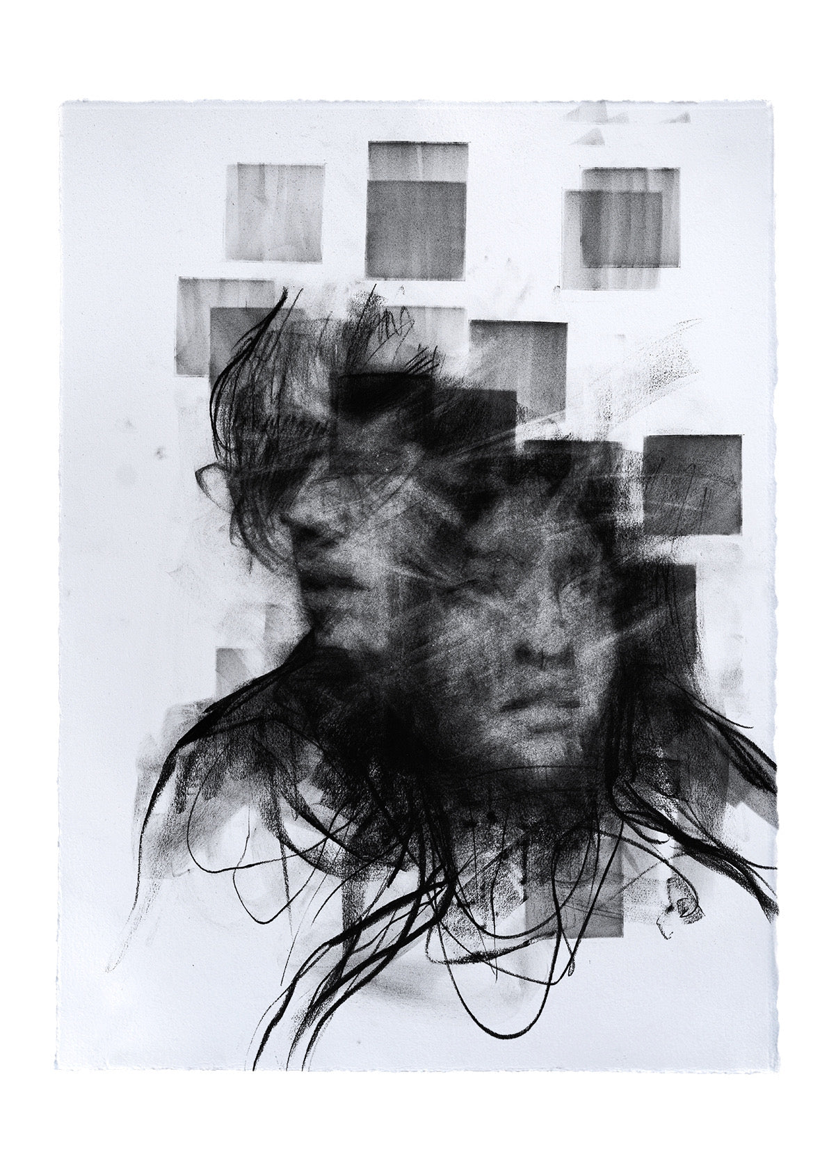 Fragmented Memories | Original Drawing - Mad Charcoal