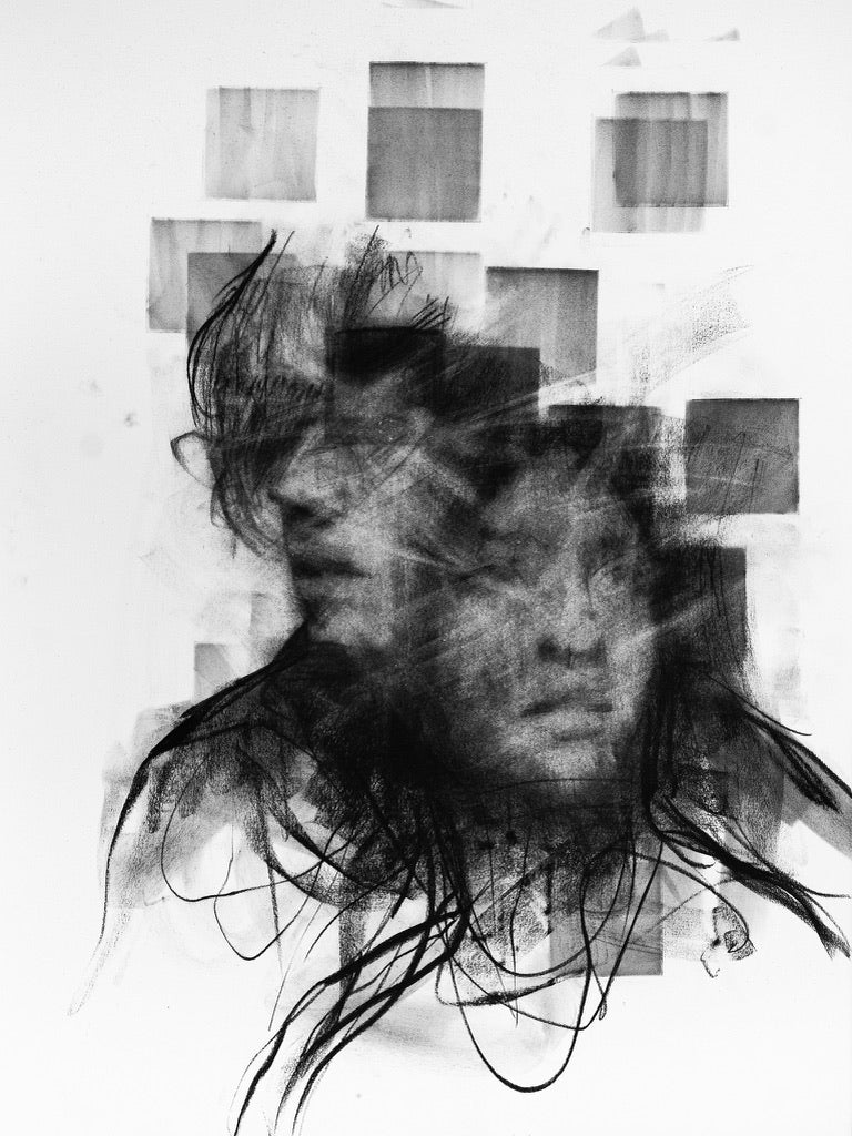 Fragmented Memories | Original Drawing - Mad Charcoal