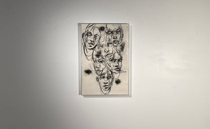 Fragments of My Broken Self | Original Charcoal on Canvas - Mad Charcoal