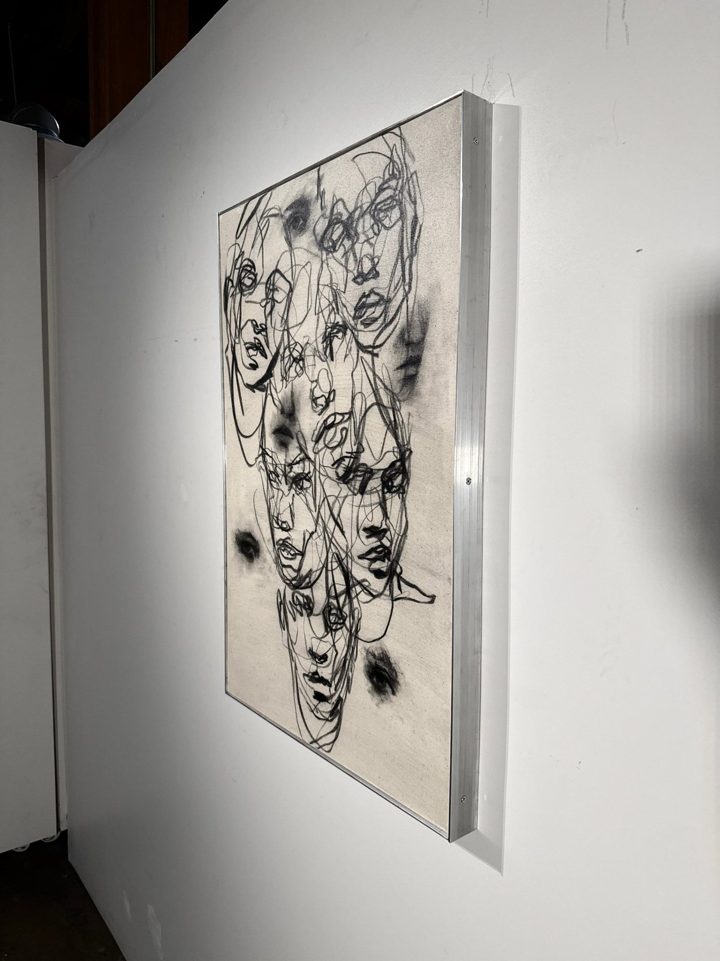 Fragments of My Broken Self | Original Charcoal on Canvas - Mad Charcoal