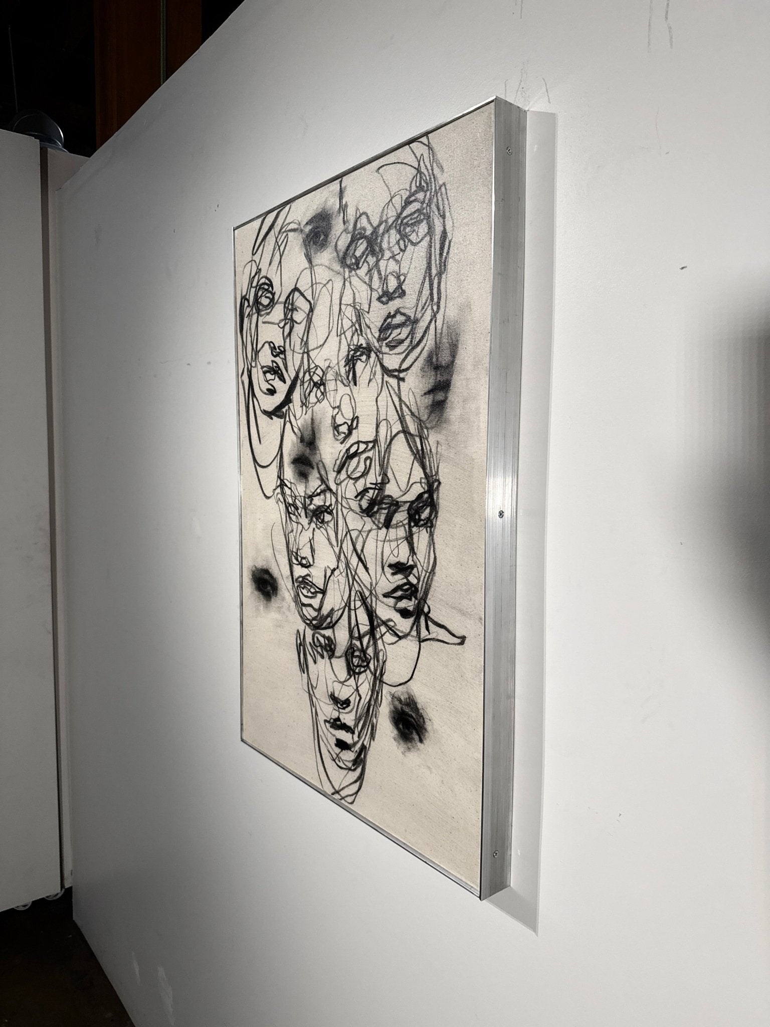 Fragments of My Broken Self | Original Charcoal on Canvas - Mad Charcoal