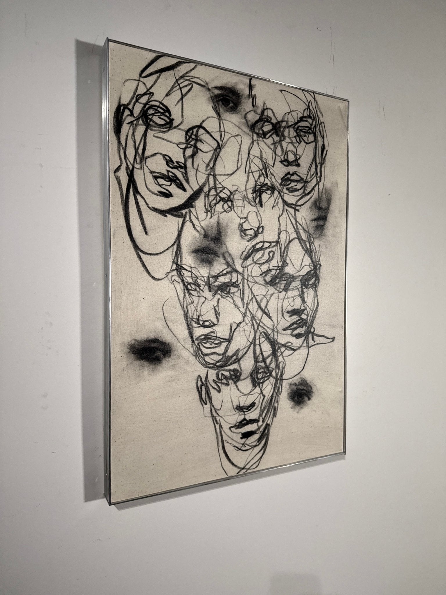 Fragments of My Broken Self | Original Charcoal on Canvas - Mad Charcoal