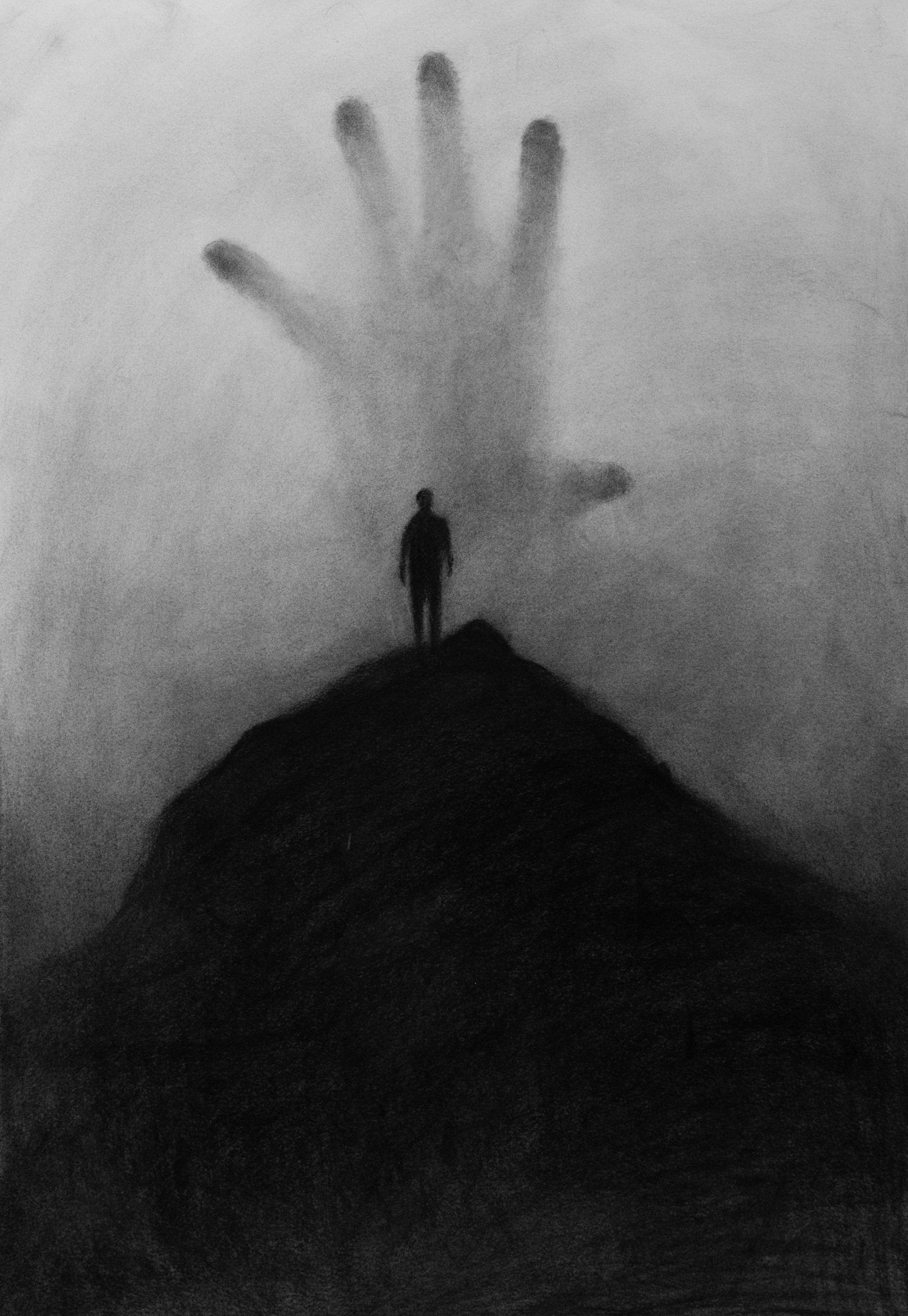 Grasp Of The Unknown | Original Drawing - Mad Charcoal
