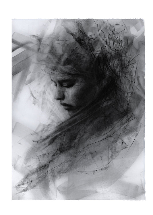 Gravity + Grace | Original Drawing - Mad Charcoal